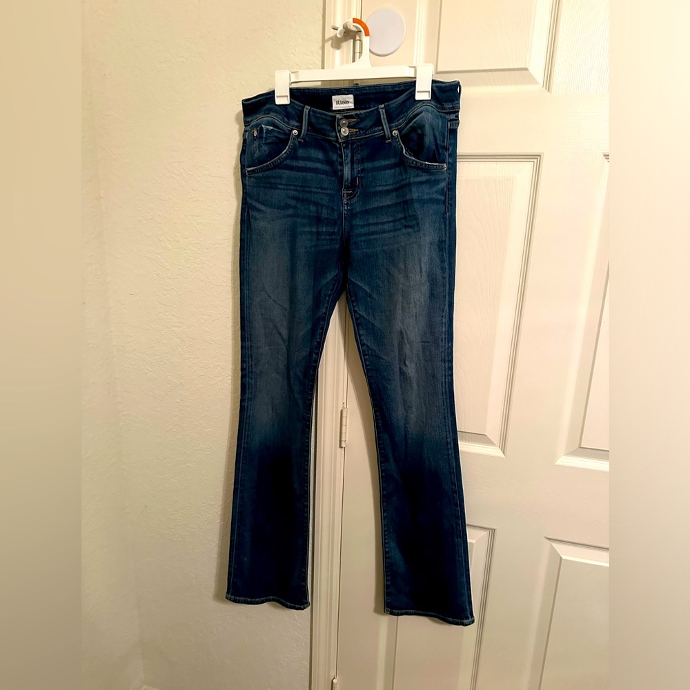 Beth Mid-Rise Baby Bootcut Jean in size 32, color “Olympic” by Hudson
